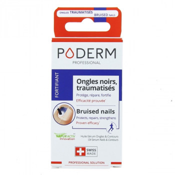Huile-Sérum Fortifiant Ongles noirs, traumatisés 8ml Poderm