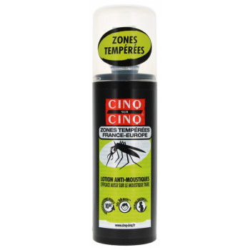 Lotion anti-moustiques Zones tempérées 100ml Cinq sur Cinq