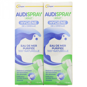Audispray Hygiène de l'oreille Adulte 2x50ml Cooper