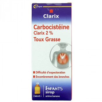 Clarix 2% Carbocistéine Enfants Sirop 150ml Cooper