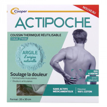 Actipoche Argile Coussin Thermique Dos & Ventre