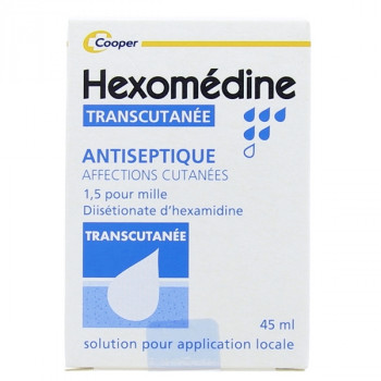 Hexomedine Transcutanée 0,15% solution 45ml Cooper