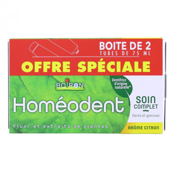 Homéodent dentifrice Citron 2x75ml Boiron