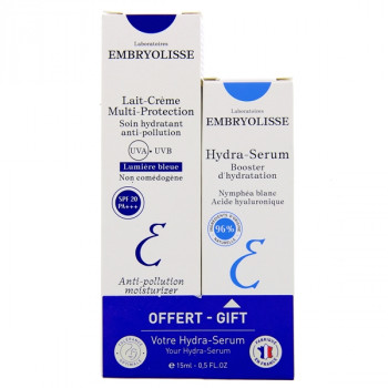 Lait-crème Multi-protection SPF20 40ml + hydra-sérum 15ml offert Embryolisse