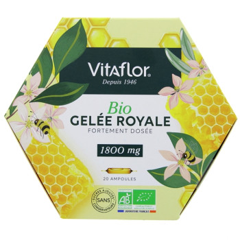 Gelée Royale Bio 1800mg x20 ampoules Vitaflor