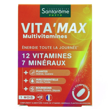 Vita'max Multivitamines x30cpr Santarome