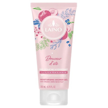 Gel douche à la pulpe de pêche blanche Bio 200ml Laino