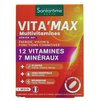 Vita'max Multivitamines Senior 50+ x30cpr Santarome