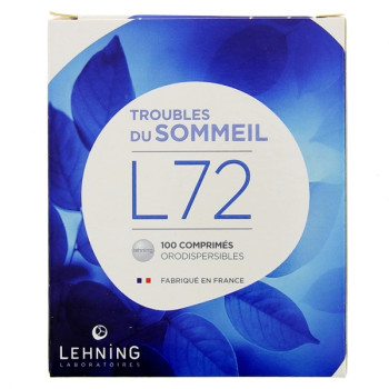 L72 Troubles du sommeil x100cpr orodispersibles Lehning
