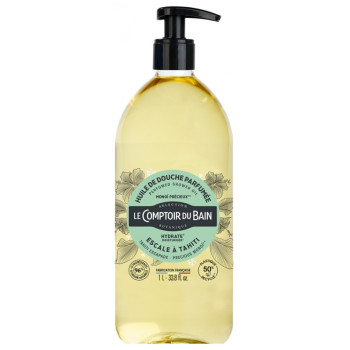 Huile de douche Escale à Tahiti Monoï 1L Le comptoir du bain