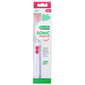 Brosse à dents Sonic Sensitive à piles Gum