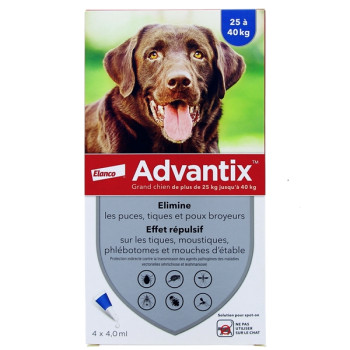 Advantix Grand chien 25-40kg 4x4ml Elanco