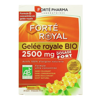 Forté Royal Gelée Royale Bio 2500mg x20 ampoules Forté Pharma