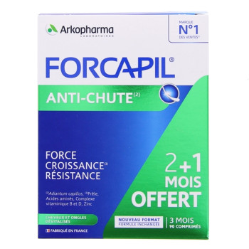 Forcapil Anti-chute 2 mois achetés + 1 offert Arkopharma
