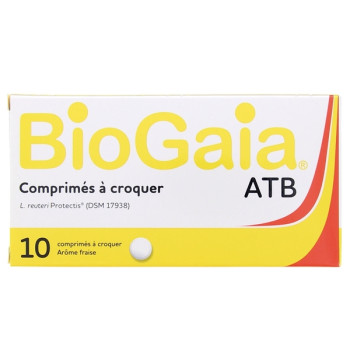 BioGaia ATB x10cpr à croquer Fraise PediAct
