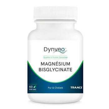 Magnesium Bisglycinate chélaté TRAACS® 800mg x60 gélules Dynveo