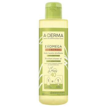 Exomega Control Huile lavante Émolliente Anti-grattage 500ml A-derma