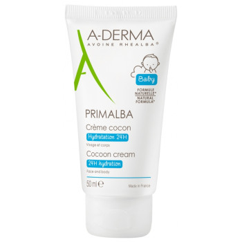 Primalba Crème Cocon Bébé Hydratation 24h 50ml A-Derma
