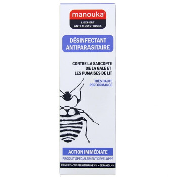 Spray Désinfectant Antiparasitaire Punaise de Lit 200ml Manouka