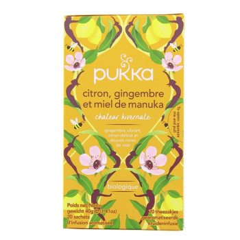 Infusion Citron Gimgembre & Miel de Manuka Bio x20 sachets Pukka