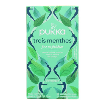 Infusion Trois Menthes Bio x20 sachets Pukka