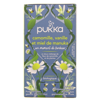 Infusion Camomille, Vanille & Miel de Manuka Bio x20 sachets Pukka