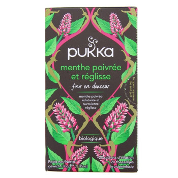 Infusion Menthe Poivrée & Réglisse Bio x20 sachets Pukka