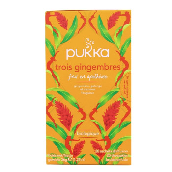 Infusion Trois Gingembres Bio x20 sachets Pukka