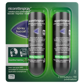 Nicorette Spray avec puce x2 menthe fraiche