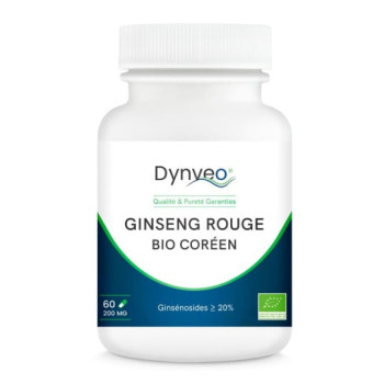 Ginseng Rouge Bio Coréen 200mg x60 gélules Dynveo