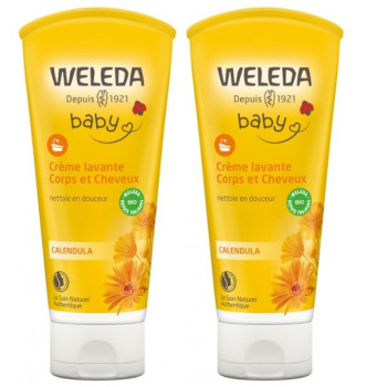 Crème Lavante Corps & Cheveux Calendula 2x200ml Weleda