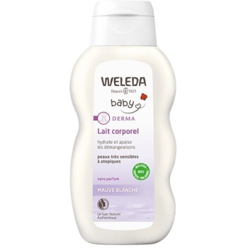 Lait Corporel Bébé Mauve Blanche 200ml Weleda
