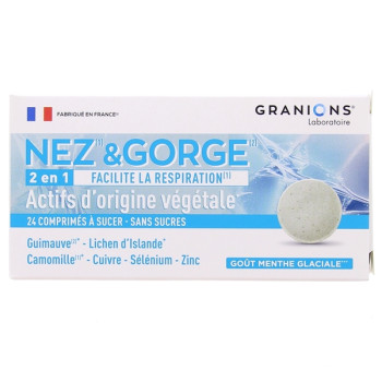 Granions Nez & Gorge Menthe Glaciale x24cpr à sucer