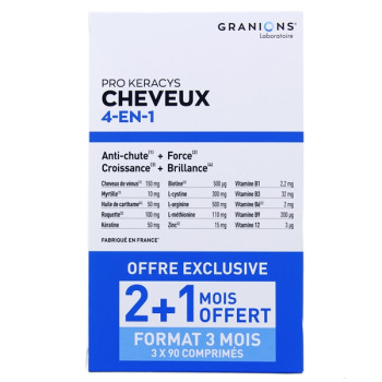 Pro Keracys Cheveux 4en1 3x90cpr Granions