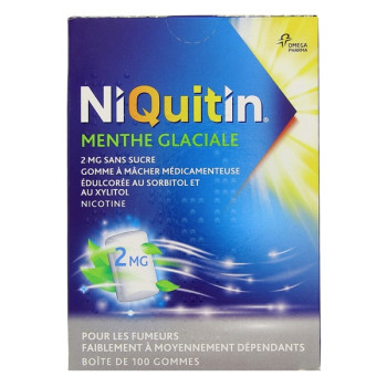 Niquitin 2mg menthe glaciale x100 gommes