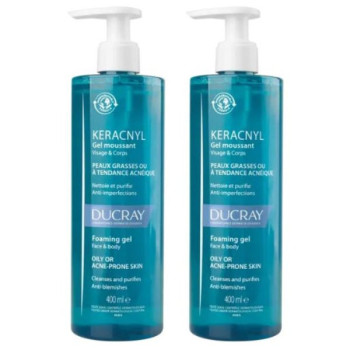 Keracnyl Gel moussant 2x400ml Ducray