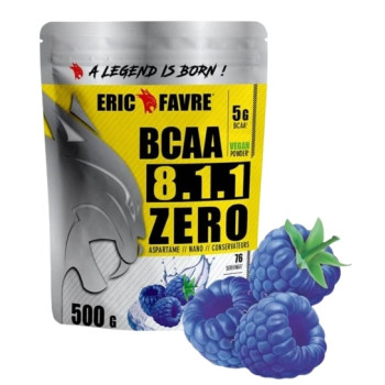 BCAA 8.1.1 Zero Vegan Blue Raspberry 500g Eric Favre
