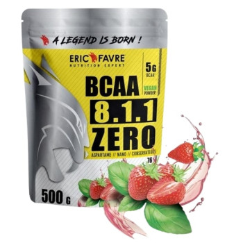 BCAA 8.1.1 Zero Vegan Fraise Basilic 500g Eric Favre