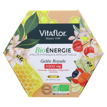 BioÉnergie Gelée Royale 1000mg x20 ampoules Vitaflor