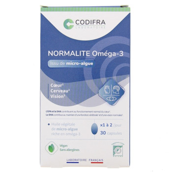 Normalite Oméga-3 x30 capsules Codifra