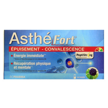 AsthéFort Épuisement Convalescence x10 doses de 15ml 3C Pharma