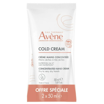 Cold Cream Crème Mains Concentrée 2x50ml Avène