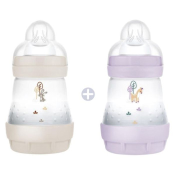 Easy Start Biberons Anti-Colique Débit Lent Lila/Sable 2x160ml MAM