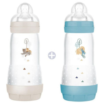 Easy Start Biberons Anti-Colique Débit Rapide Océan/Sable 2x320ml MAM