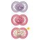 Sucettes Original Silicone 18+Mois x2 jour + 1 nuit Roses MAM