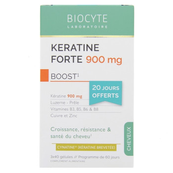 Biocyte Keratine Forte 900mg Boost 3x40 gélules