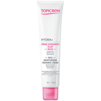 Hydra+ Crème Hydratante Éclat Riche 40ml Topicrem