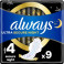 Always Serviettes Hygi&eacute;niques Ultra Secure Night avec ailettes x9