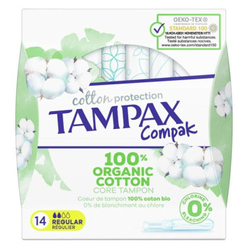 Tampax Tampons Compak Cotton Régulier x14