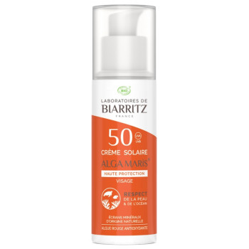 Alga Maris Crème Solaire Visage SPF50 Bio 50ml LdBiarritz